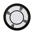 thumbnail image 5 of Kate and Laurel Ravalli Modern Drink Table, 9 x 9 x 20, Black and Clear Glass, Unique Round Tempered Glass Accent Pedestal Table for Use as Indoor Plant Stand, 5 of 10