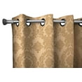 thumbnail image 2 of Grommet Blackout Curtain Taffeta Damask 56" Wide Tall Curtain, 2 of 10