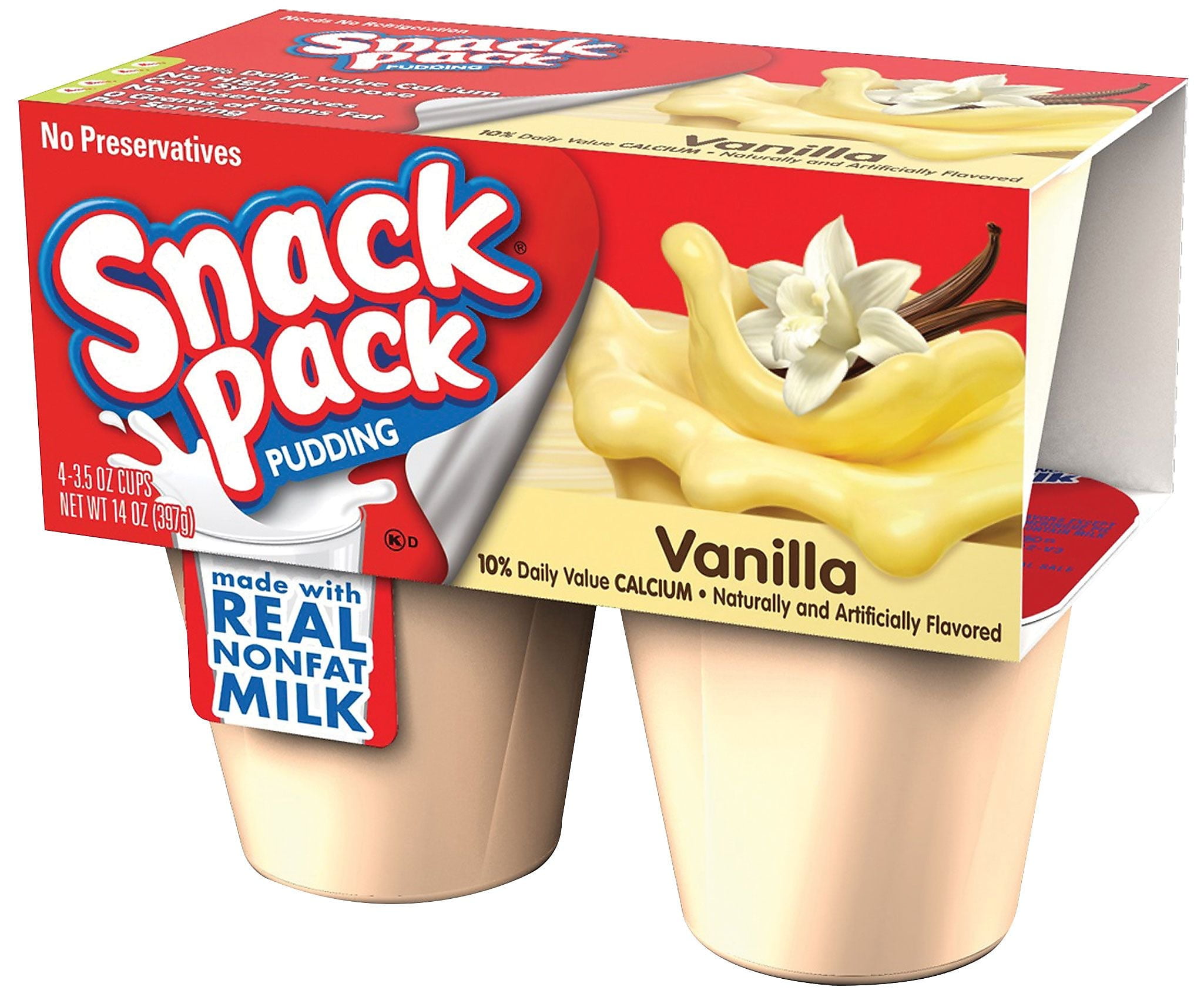 Hunt's Snack Pack Vanilla Pudding, 3.5 Oz., 2 Cups HUN55419 Walmart