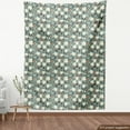 thumbnail image 4 of Floral Fabric by the Yard, White Flower Buds Leaves Ornaments Calm Neutral Colors, Decorative Upholstery Fabric for Sofas and Home Accents, Multicolor by Ambesonne, 4 of 5