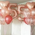 thumbnail image 6 of 40 Inch Big Rose Gold Number 5 Helium Balloon 15 25 35 45 50 Years old Birthday Anniversary Party Supplies Foil Number Balloons Supplies Decorations for Women Men (Rose Gold 5), 6 of 13