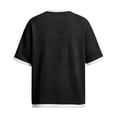 thumbnail image 6 of Lumtrix Short Sleeve Waffle Shirts for Men Spring Summer Quarter Zip Tops Casual Big and Tall Workout Pullover Black XL, 6 of 8