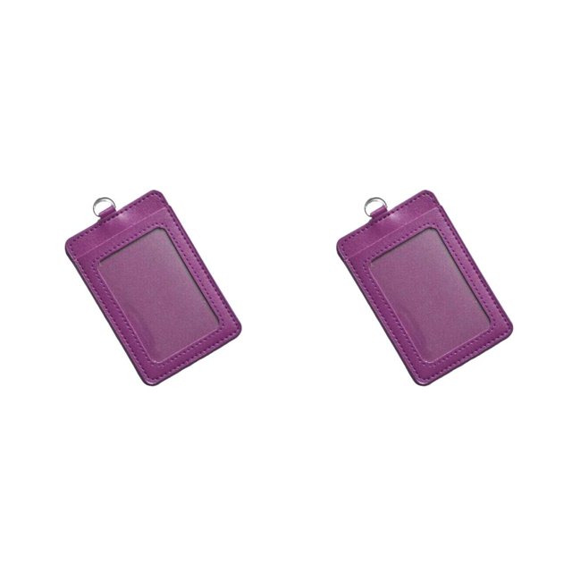 Sidaley Paquete de 10 fundas para tarjetas de identificación, funda protectora para tarjetas de autobús, macho, vertical/púrpura Vertical/Morado 2piezas