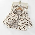 thumbnail image 4 of Tisuna Jacket For Toddler Girls Leopard Print Loong Sleeve Hooded Coat Leisure Soft Winter Kids Daily Wear White Size 12-18 Months, 4 of 5