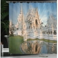 thumbnail image 4 of Ambesonne East Shower Curtain, Ornate Northern Palace, 69"Wx84"L, White Green Blue, 4 of 5