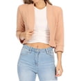 thumbnail image 2 of Women's 2 Pack Casual 3/4 Sleeve Bolero Open Front Cardigan Jacket Work Office Blazer, 2 of 7