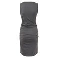thumbnail image 5 of Sngxgn Women's Long Sleeve Ruched Bodycon Dress Square Neck Party Midi Dresses(Grey,L), 5 of 5