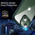 thumbnail image 3 of Crystal Clear Designed for iPhone 13 Mini case, [Not Yellowing] [Military Drop Protection] Shockproof Protective Phone Case Slim Thin Cover 5.4 inch 2021, Alpine Green, 3 of 4