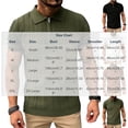 thumbnail image 3 of Ceisia Men's Ribbed Knit Polo Shirt Short Sleeve Half Zip Neck Casual Slim Fit Knitwear Black M Gifts for Father, 3 of 4