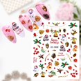 thumbnail image 5 of JYYYBF Christmas Nail Stickers, Self-adhesive Santa Claus Snowflake Elk Pattern Winter Nail Design for Christmas Nail Decoration, 5 of 8
