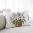 thumbnail image 2 of Botanical Garden Florals Throw Pillow Cover 20 x 36 Inch Decorative Pillow Cover Spring Summer Flowers Lumbar Pillowcase Seasonal Rectangle Cushion Case for Couch Sofa Bed Living Room, 2 of 7