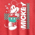 thumbnail image 3 of Disney - Mickey & Friends - Mickey Mouse - Checkered Retro Design - Women's Short Sleeve Graphic T-Shirt, 3 of 5