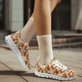 thumbnail image 2 of COEQINE Women Sneakers Running Athletic Shoes Anti-Slip White Sole Tennis Footwear for Travel Fall Autumn Soft Training Shoes Mens Footwear, Pumpkin Maple Leaf Retro, 2 of 7