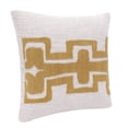 thumbnail image 2 of 20" X 20" Yellow And Ivory 100% Cotton Geometric Zippered Pillow, 2 of 5