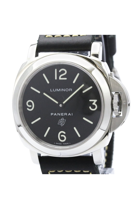 Pre-Owned PANERAI Luminor Base Logo Steel Hand-Winding Watch PAM00000 Polished