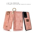 thumbnail image 2 of Galaxy S20 Ultra Case, Allytech Retro PU Leather Magnetic Detachable Back Cover Zipper Wallet Folio Cards Slots Purse Wrist Strap Clutch Protective Case Cover for Samsung Galaxy S20 Ultra 6.9",Pink, 2 of 9