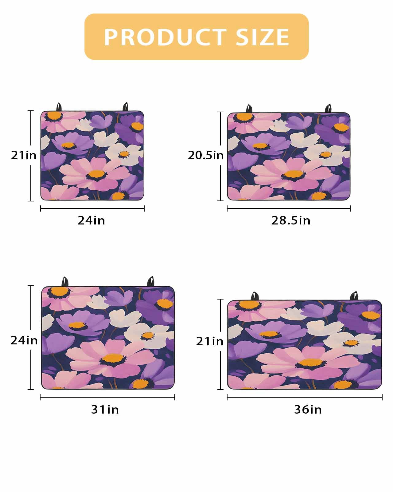 nqOlkjepod Large Induction Cooktop Protector Mat 28.5"x20.5", Purple Spring Floral Stove Top Covers for Electric Stove, Flowers Summer Botanical Abstract Art Stove Burner Cover Mats Stove Cover