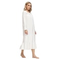 thumbnail image 3 of SWSMCLT Women's Long Sleeve Pajamas Long Nightgown Soft Vintage Princess Loose Lightweight Lace Sleepwear White0315 XX-Large, 3 of 4