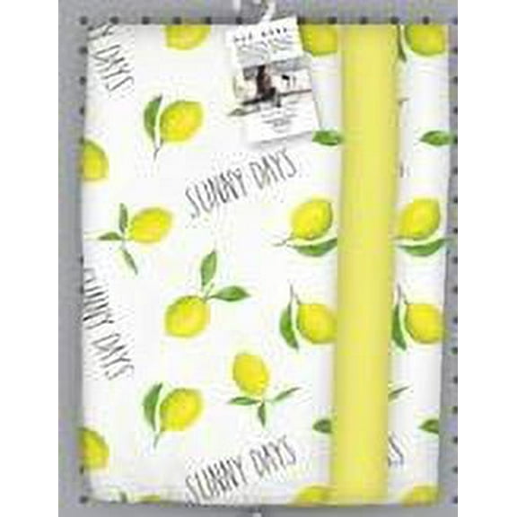 Rae Dunn Lots of Lemons Kitchen Towels Set, 3 Pack, Yellow & White
