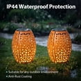 thumbnail image 6 of The Growing Ground 2 Pack Solar Lanterns Outdoor, Hollowed Metal LED Garden Decor Lanterns for Patio Yard Porch, Gifts for Women Mom Grandma, Orange, 6 of 9