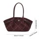 thumbnail image 2 of Bolso Mano Bolsos Axila A Cuadros Retro Gamuza para Mujer (Vino) Rojo, 2 of 9