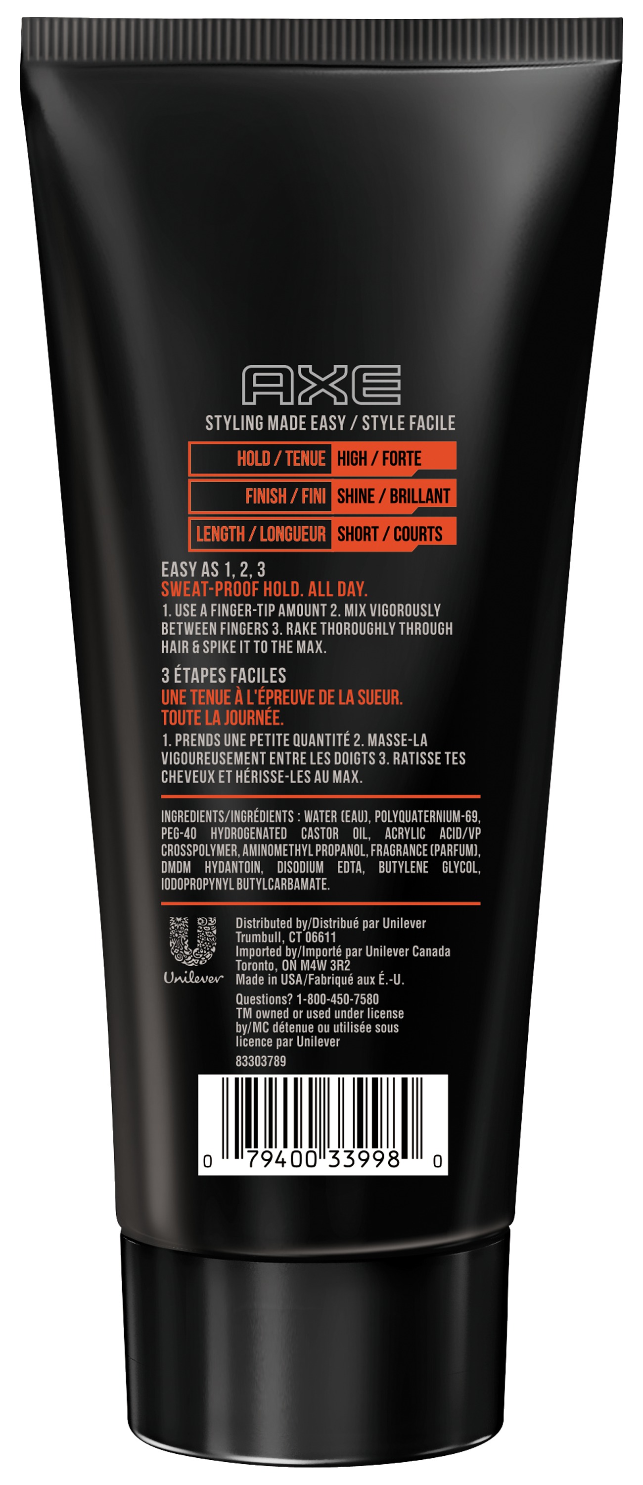 Spiked Up Look Extreme Hold Gel by Axe for Men - 6 oz Gel - image 2 of 9