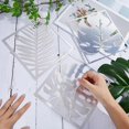 thumbnail image 3 of 3Pcs Leaf Acrylic Mirror Wall Stickers Square Mirror Wall Decals Decor Removable Mirror Art Mural Set for DIY Home Living Room Bedroom Background Wall Decoration 7.4 x 7.8Inch Silvery 1set, 3 of 9