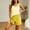Yellow, variant on WIZUTIZ Women's Striped Loungewear Set with Built-in Pads Tank Top and Shorts Soft Modal Cotton Blend Sleepwear Comfy Pajama Set Summer Sleep 2 Piece