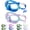 Blue & Purple, variant on Vvinca Swim Goggles with Nose Cover, 2 Pack Wide View Diving Mask Anti-Fog UV No Leak Toddlers Swimming Goggles for Kids 3-14