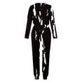 thumbnail image 6 of CFLVAEK Two Piece Outfits Women Plus Size Long Sleeve Crew Neck Sweatshirts Tracksuits Sets Drawstring Jogger Pants Fashion Print Sweatsuits with Pockets Black XXL, 6 of 6