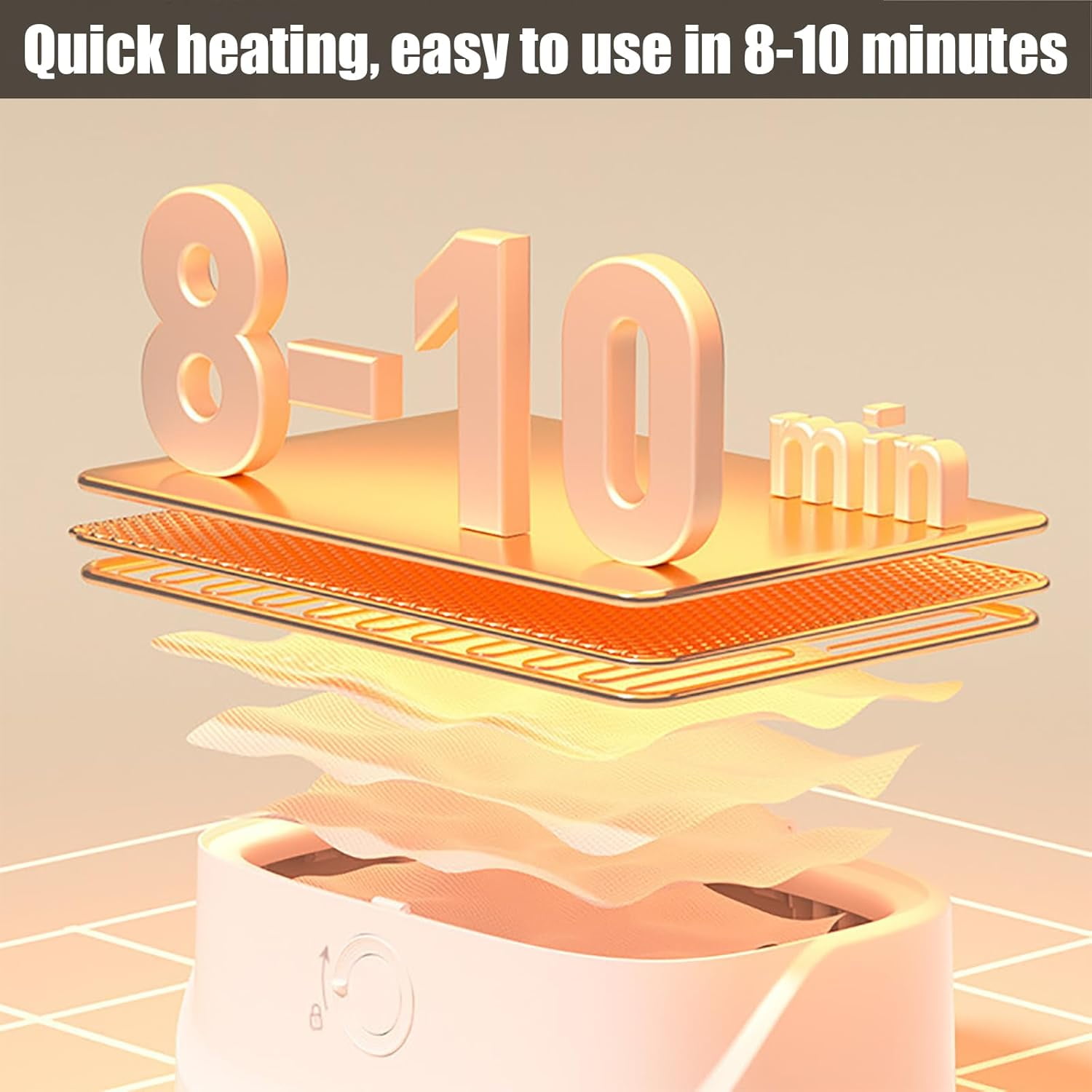 SONGAUN Baby Wipes Warmer, Wet Wipe Warmer, 3-Speed Adjustment, Top Heating, Constant Temperature All Day, 50-60℃, Night Light Design, Can Hold 80 Wipes At a Time, for Home Use white
