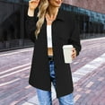 thumbnail image 5 of Lilgiuy Women Fashion Casual Solid Color Buttons Tops Turndown Collar Long Sleeve Hoodless Casual Outwear for Outdoor Activities, 5 of 5