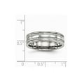 thumbnail image 2 of Stainless Steel Polished Grooved 6.00mm Band, 2 of 8
