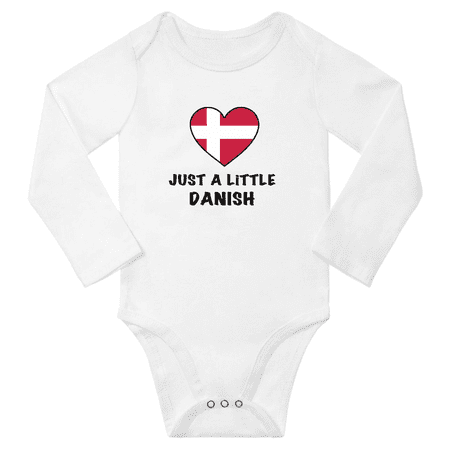

Just a Little Danish Heart Baby Long Sleeve Romper (White 24 Months)