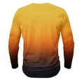 thumbnail image 4 of gbyLJF Men's Gradient Printed Shirt Regular Fit Long Sleeve Button Down Round Neck Top Lightweight Semi-open Casual Pullover, 4 of 4