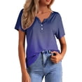 thumbnail image 1 of Blusas de moda de verano para mujer con estampado, cuello en V y manga corta, 1 of 4