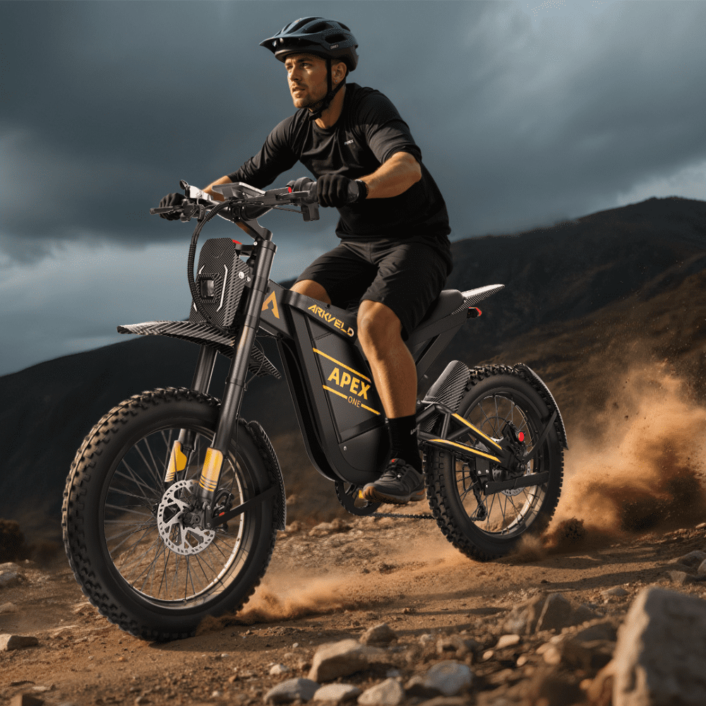 JVV EX25  Adult Electric Dirt Bike, 2000W High-Speed Motor, 48V 32Ah Removable Battery, 37 MPH Top Speed, Up to 87 Miles Range, All-Terrain E-Moto with Hydraulic Disc Brakes & Shimano 7-Speed