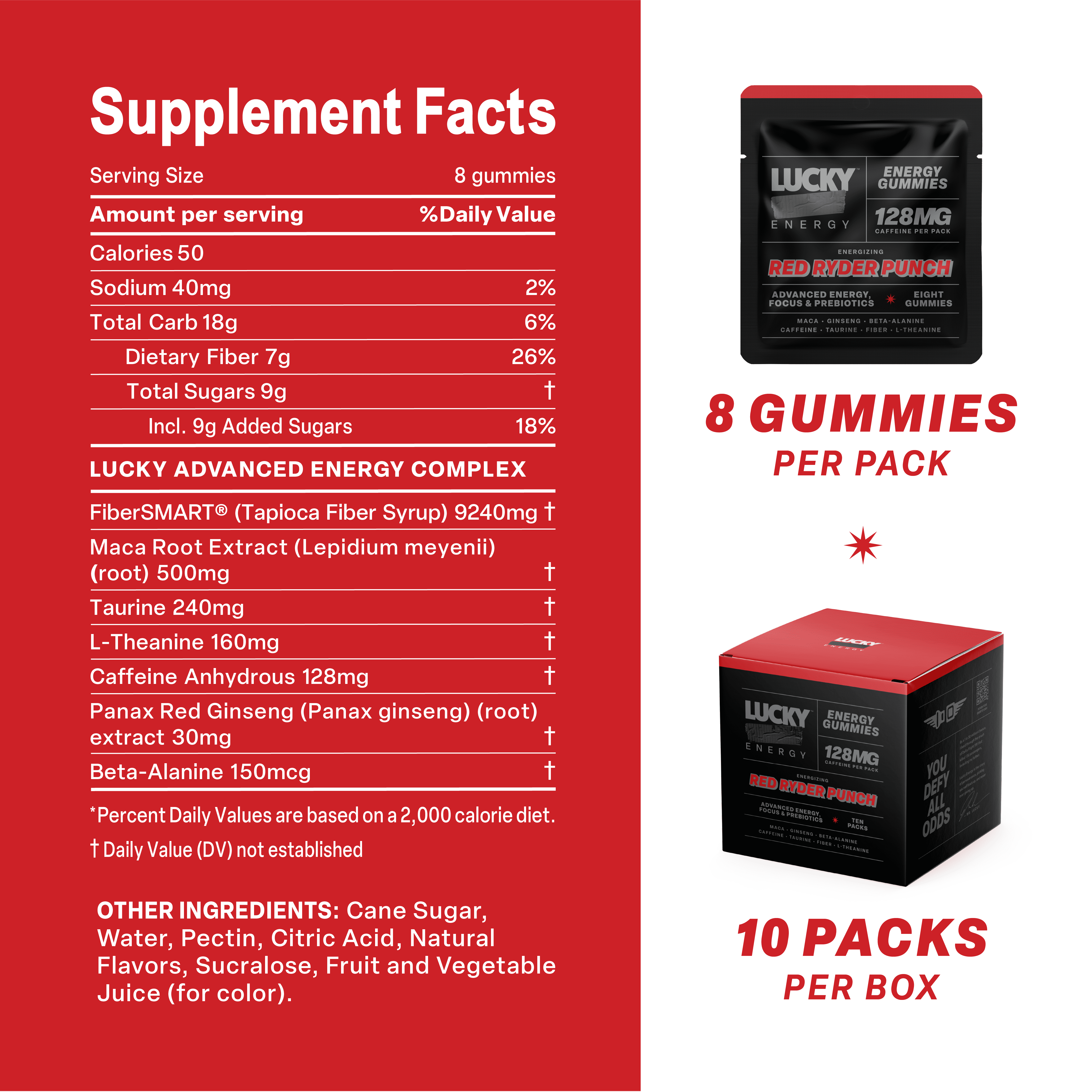 Lucky Energy Red Ryder Punch 10 Pack Gummies