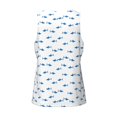 thumbnail image 5 of Easygdp Party Shark Cute Men's Tank Top, Sleeveless Muscle T Shirts, Breathable, Quick-Dry, Loose for Gym, Running, Fitness - Small, 5 of 9