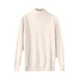 thumbnail image 5 of Merino Wool Sweaters for Women Long Sleeve Mock Neck Loose Pullover Tops Soft Warm Cozy Lightweight Wool Knit Sweater Beige L, 5 of 5