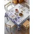 thumbnail image 6 of Purple Eucalyptus Leaves Table Cloth, Waterproof Tablecloth for Square Tables, Watercolor Spring Summer Botanical Reusable Washable Fabric Table Cover for Restaurant Kitchen Dining Tables 54"x54", 6 of 9