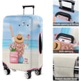 thumbnail image 4 of Travel Luggage Cover Suitcase Protector Fits 18-32 Inch Luggage Wheel Covers Patterned Travel Related Items Flower Luggage Protector Elastic Luggage Anti-scratch Suitcase Cover XL, 4 of 5