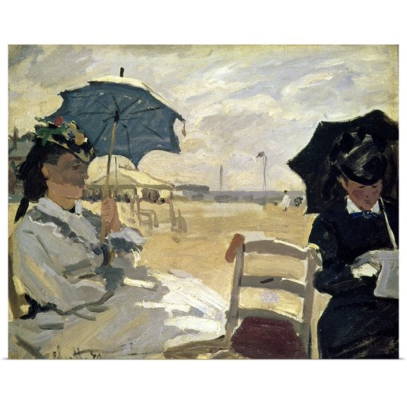 Great BIG Canvas | Rolled Poster Print entitled The Beach at Trouville, 1870