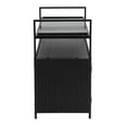 thumbnail image 6 of YINYUN Outdoor Wicker Bar Cart, Patio Wine Serving Cart w/Wheels, Rolling Rattan Beverage Bar Counter Table for Porch Backyard Garden Poolside Party, Black, 6 of 6