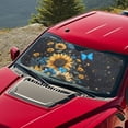 thumbnail image 5 of Xixirimido Car Windshield Sun Shade Foldable Sun Visor for Front Window Sunshade Universal Fit Most Truck SUV Vans Car Interior Accessories, Butterfly Sunflower Starry Night, 5 of 8