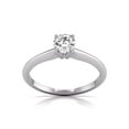 thumbnail image 2 of 0.50 Carat Lab Grown 4 Prong Solitaire Round Cut Solitaire Diamond Engagement Ring For Women in 14K White Gold- E-F Color, VS1-VS2 Clarity (Ring Size: 6), 2 of 4