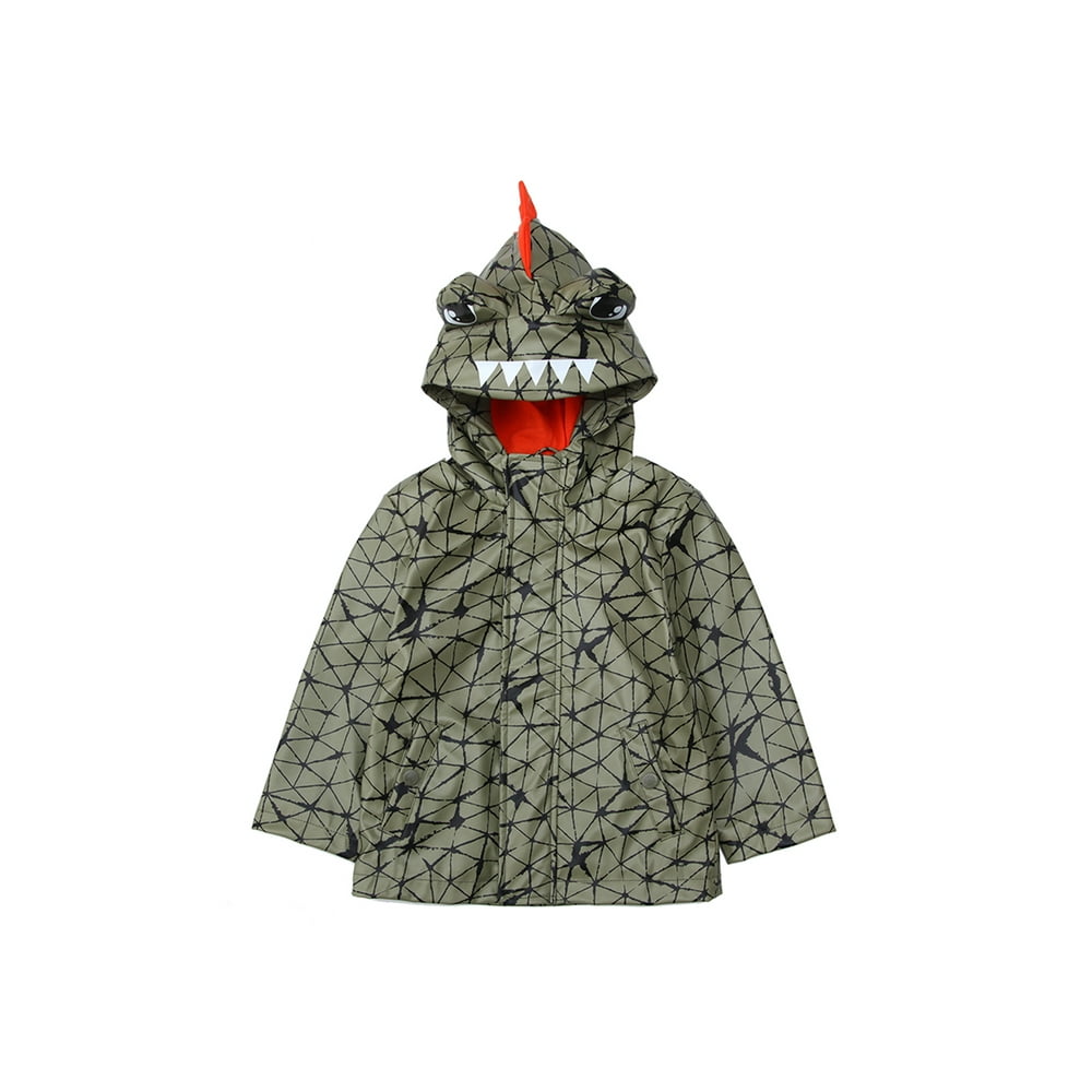 Rokka & Rolla Rokka&Rolla Toddler Boys' Rain Coats Dinosaur Jackets