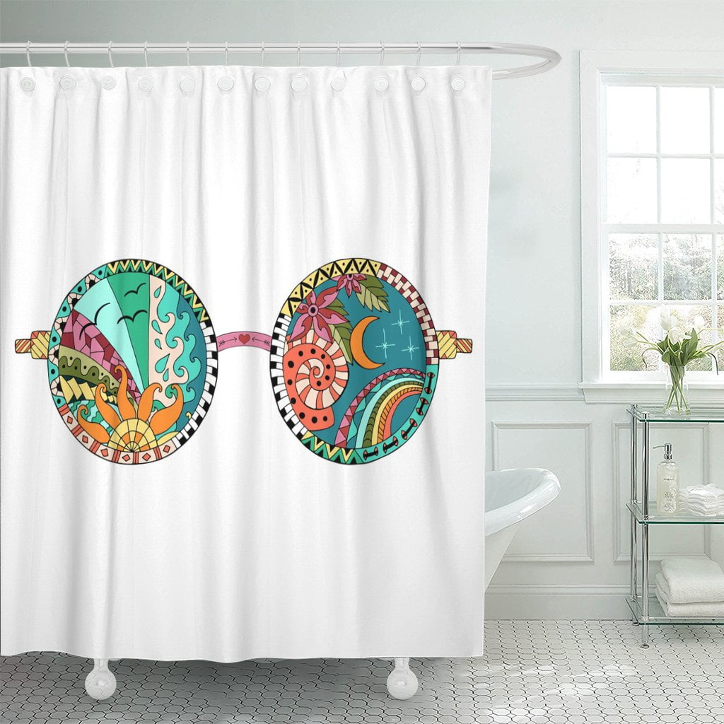 ICED SPRINKLE DOUGHNUTS DONUTS BRIGHT COLORS PEVA SHOWER CURTAIN BY SPLASH 