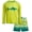 Neon Yellow Shark, variant on Big Chill Boys Swim Set - Boys Rash Guard Swim Set - UPF 50 Rash Guard Long Sleeve Swim Shirt Board Short Swim Trunks (5-14)