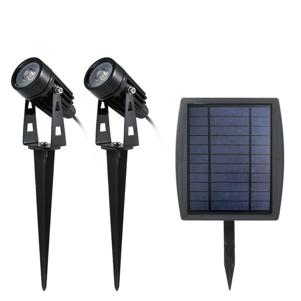 Yeacher Solar Powered Lawn Light Twin Solar LED 120-140 Lumen Per Light ...